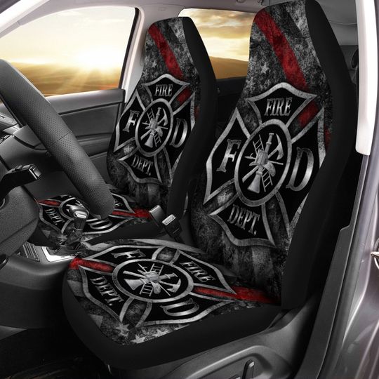 Discover Firefighter Car Seat Covers Thin Red Line Car Accessories Firefighter Gifts