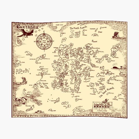Discover Earthsea Map Premium Matte Vertical Poster