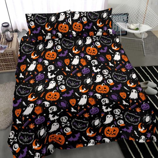 Discover Spooky Halloween Duvet Cover Set