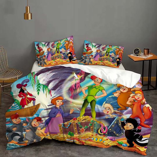 Discover Peter Pen Quilt Cover Bedding set Christmas Gift Dorm Bedroom Home Decoration