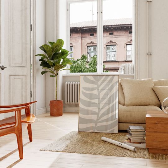 Discover Tropical Botanical Palm Leaf Print