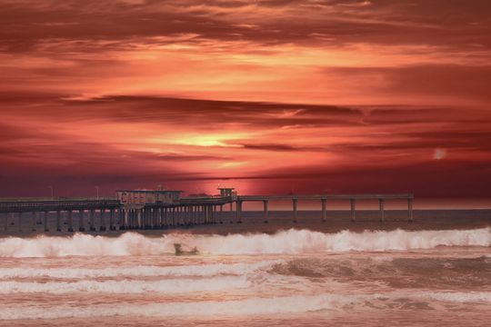 Discover Golden California Horizon - Stunning Sunset Landscape Photography Print