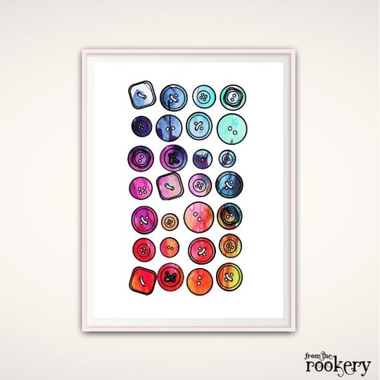 Discover Craft Room Button Art - Instant Download Home Decor
