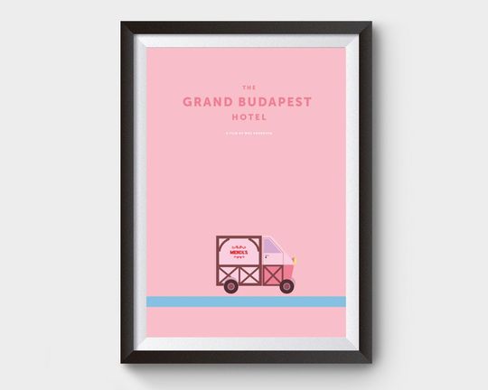 Discover The Grand Budapest Hotel - movie poster, art, print, film, lobby boy, minimal poster, budapest hotel, mendls print, minimalist movie poster