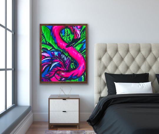Discover Flamingo Wall Art - Modern Animal Poster Decor