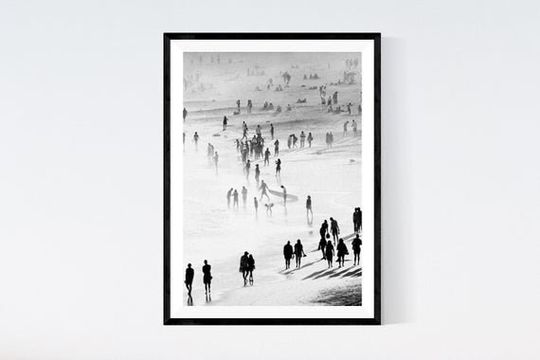 Discover Black and White Surf Beach Photography Print