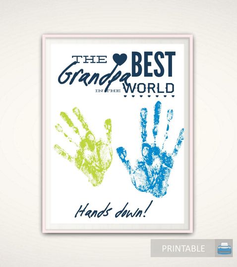 Discover Printable Handprint Art Gift for Grandpa