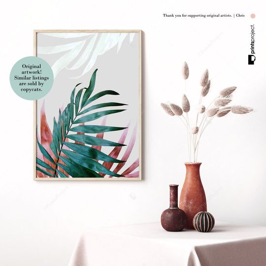 Discover Tropical Leaves, Plant Prints, Digital Download, Fern Print, Printable Wall Art, Contemporary Art, Green Leaf, Boho Decor, Botanical Poster