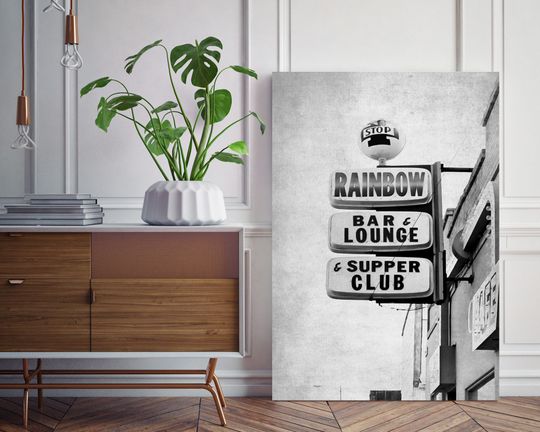 Discover Vintage Neon Sign Photography Print - Art Decor