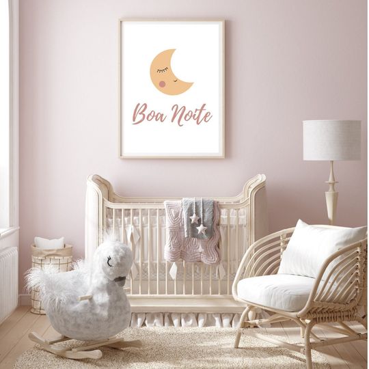 Discover Boa Noite Portuguese Kids Digital Prints, Cute Girls Room Decor, Nursey Room Decor,  Boho Style