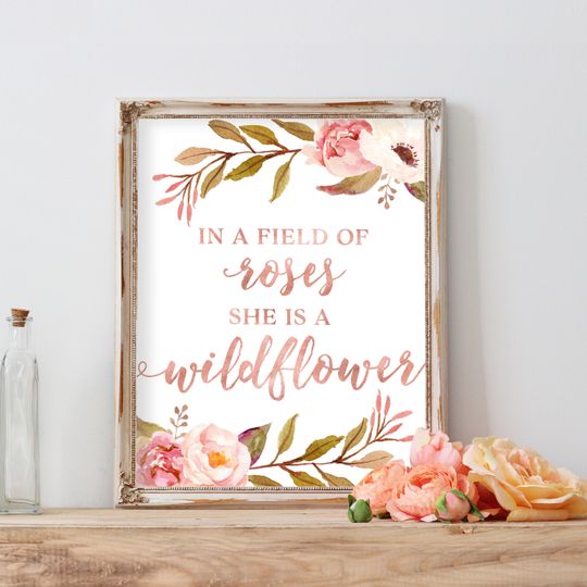 Discover Wildflower Girl Wall Art Print