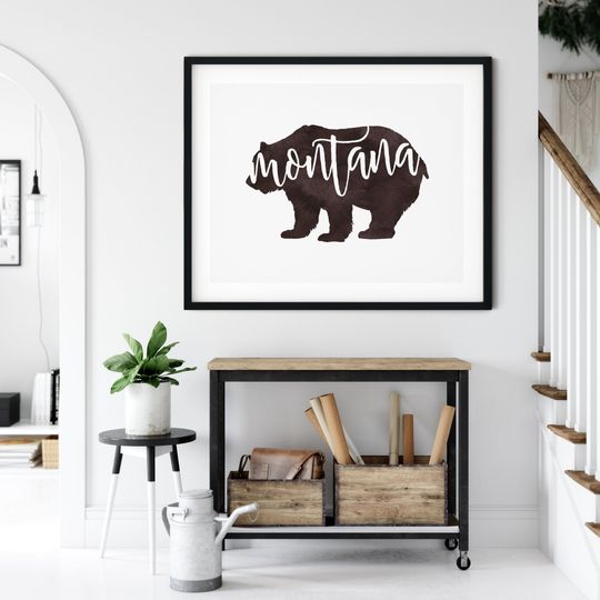 Discover Montana Artwork - Bear Nursery Decor