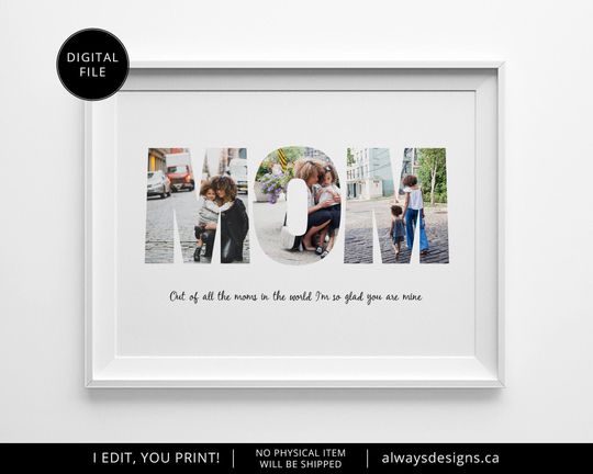 Discover Personalized MOM Photo Collage - Unique Gift for Mother's Day