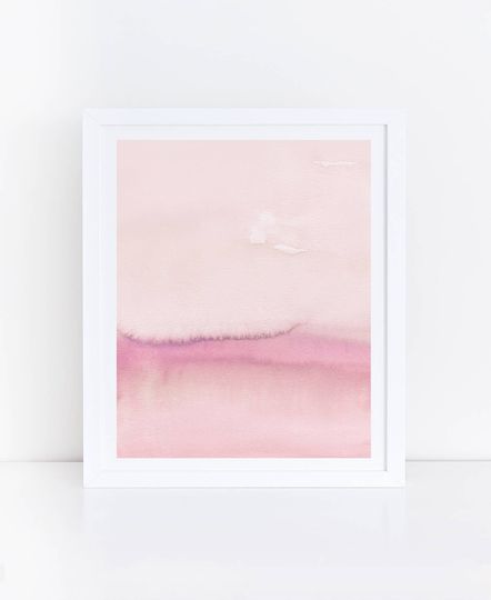 Discover Pink Watercolor Abstract Art - Modern Wall Decor