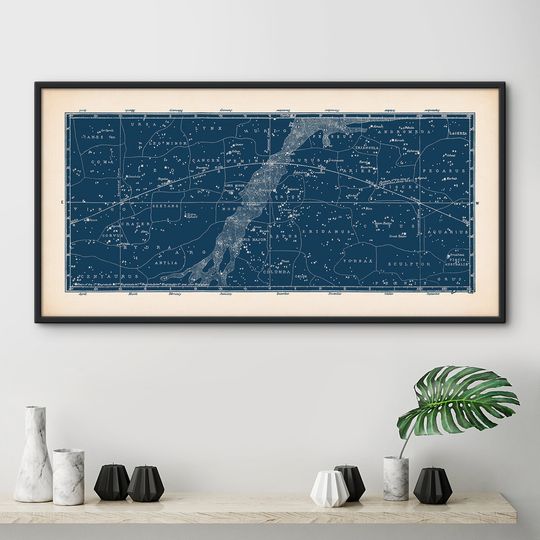 Discover Star Map, Star Map Print, Constellations Chart Print, Constellation Poster, Bedroom Wall Art, Constellations Art, Astrology, Nursery Decor