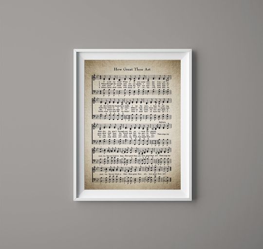 Discover How Great Thou Art Sheet Music Print - Music Decor
