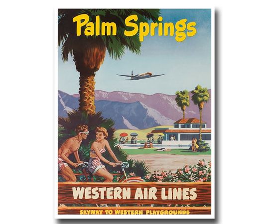 Discover Palm Springs Art Print Travel Poster Vintage Home Decor (XR871)