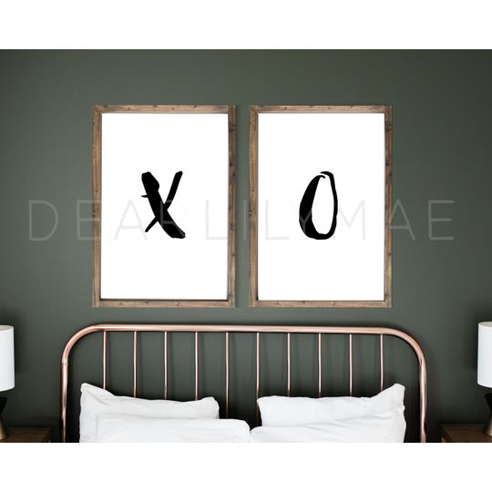 Discover XO PRINTABLE WALL, Bedroom Decor, Minimalist Art, Bedroom Printable, Above Bed Printable Posters  (4) Jpegs, 24x36 & 16x20, You Print