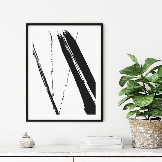 Discover Black and white wall art, Downloadable Black and white prints, Abstract Art prints, Printable Files