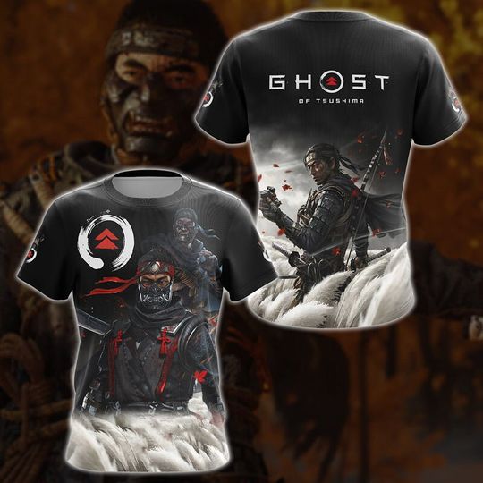 Discover Ghost of Tsushima Video Game 3D All Over Printed T-shirt