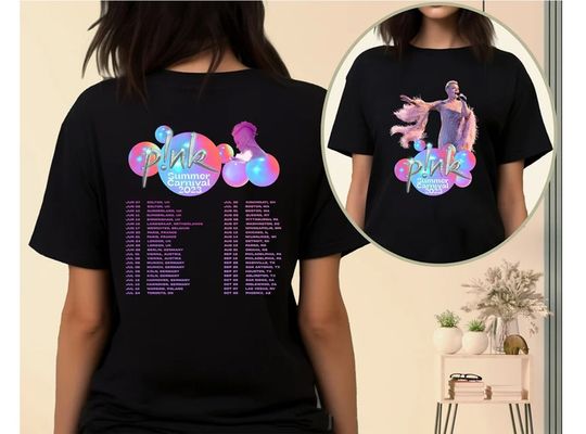 Discover P!nk Summer Carnival 2023, Trustfall Album Tee, Pink Singer Tour Shirt