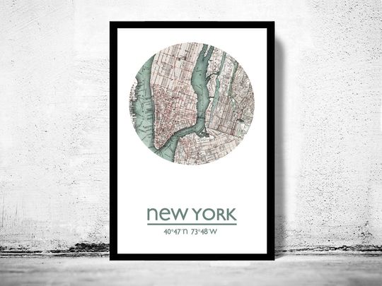 Discover Vintage New York City Poster - Urban Wall Art Print
