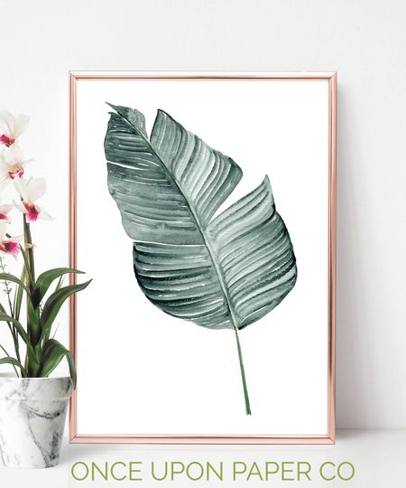 Discover Banana Leaves Decorative Art Print