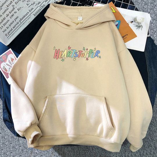 Discover Heartstopper Letter Print Hoodies,Letter Print Hoodies,Fashion Coat,Hip-Hop Hoodies