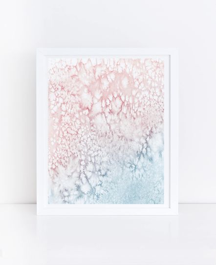 Discover Pink and Blue Abstract Watercolor Art
