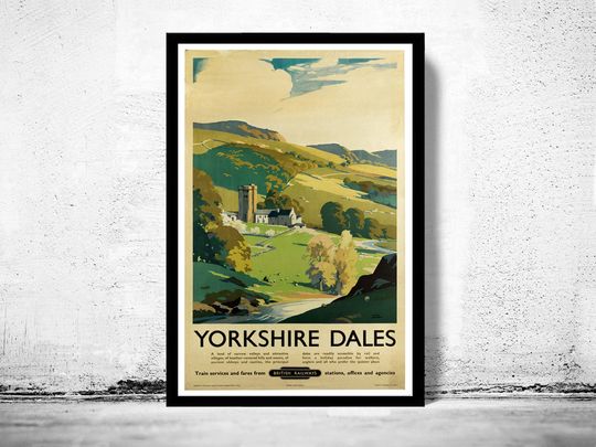 Discover Vintage Yorkshire Dales Travel Poster - Wall Art