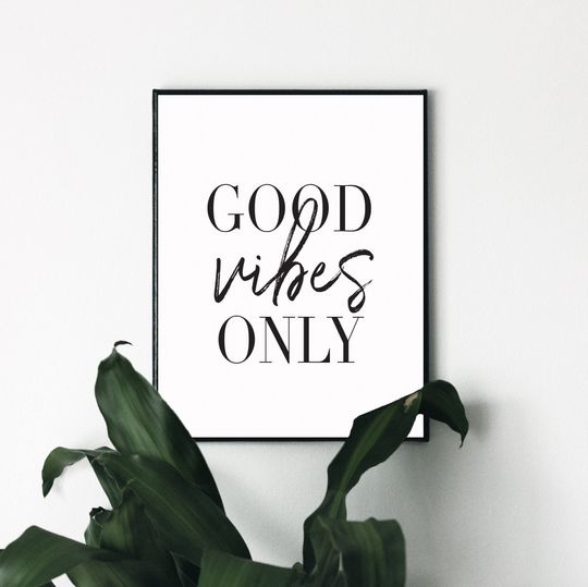 Discover Good V Only Black and White Print