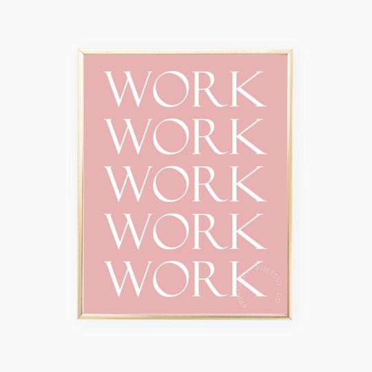 Discover Cute Pink Office Decor Print