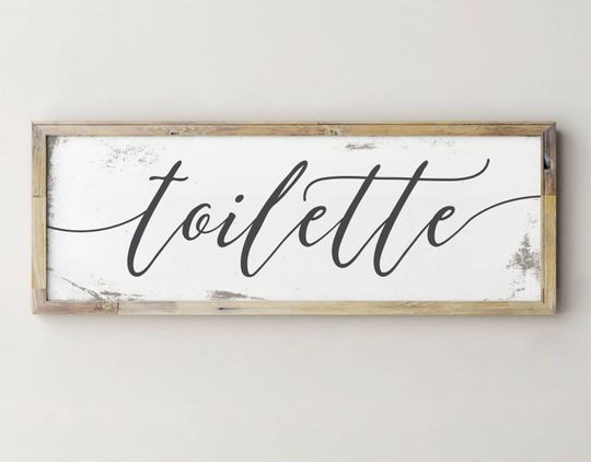 Discover French Toilet Bathroom Sign Decor