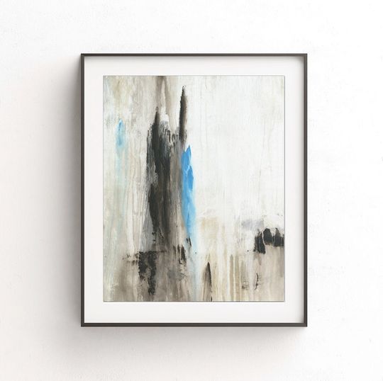 Discover Tan and Blue Modern Wall Art - Digital Print