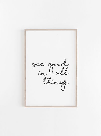 Discover Positive Quote Print - Black and White Wall Art Decoration