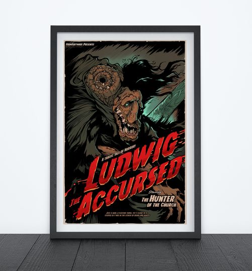 Discover LUDWIG the ACCURSED Video Game Art Poster, Gaming Poster, Prints, Gamer Room Decor, Gaming Prints, Wall Art