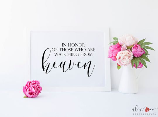 Discover In Honor of Loved Ones Wedding Sign - Printable Decor
