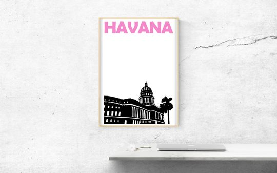 Discover Havana Art Print - Cuba Travel Decor
