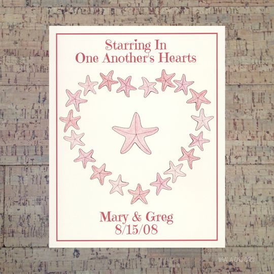 Discover Personalized Starfish Anniversary Print
