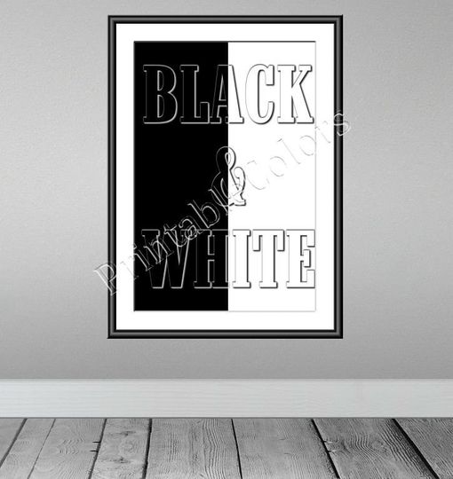 Discover Digital download, instant download, printable art, Black & White, ampersand,art print, poster, wall art, typographic print, black, white