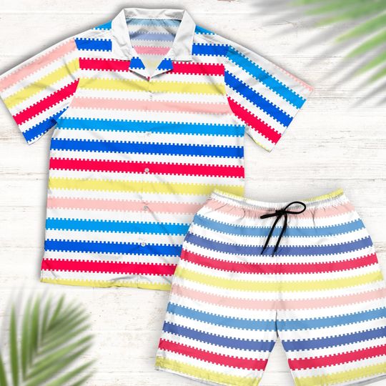 Discover Striped Hawaiian Shirt,  Pink Baby Doll Movie