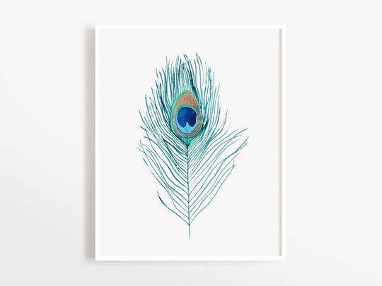 Discover Peacock Feather Art Print - Stylish Decor for Living Room