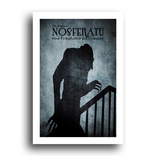 Discover F.W. Murnau's Nosferatu Poster - Max Schreck Art Print - Horror Movie Cult Wall Decor - 13x19