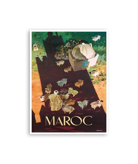 Discover Morocco Art Travel Poster Print Moroccan Wall Decor (XR2630)