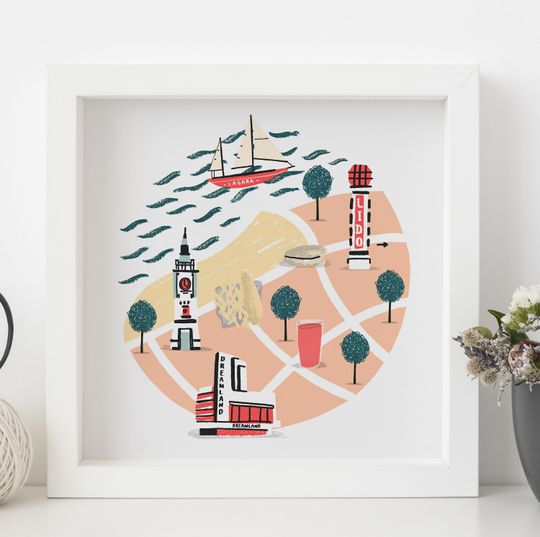 Discover Margate Illustrated Map Art Print