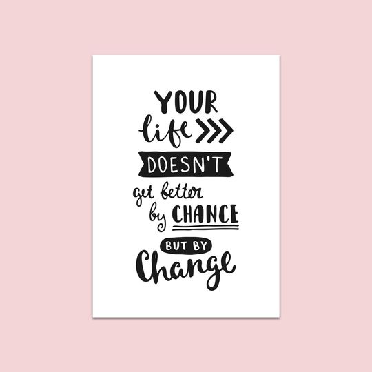 Discover Change Sayings Poster for Living Room and Kitchen Decor