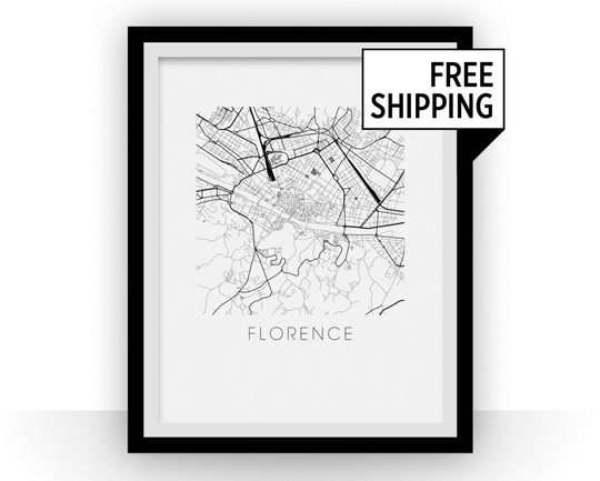 Discover Florence Map Print