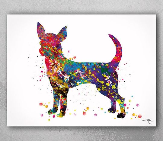 Discover Chihuahua Watercolor Print for Dog Lovers