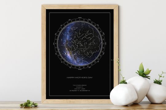 Discover Custom Star Map - Personalized Night Sky Poster Gift