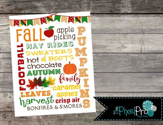 Discover Printable Fall Subway Art - Autumn Decor
